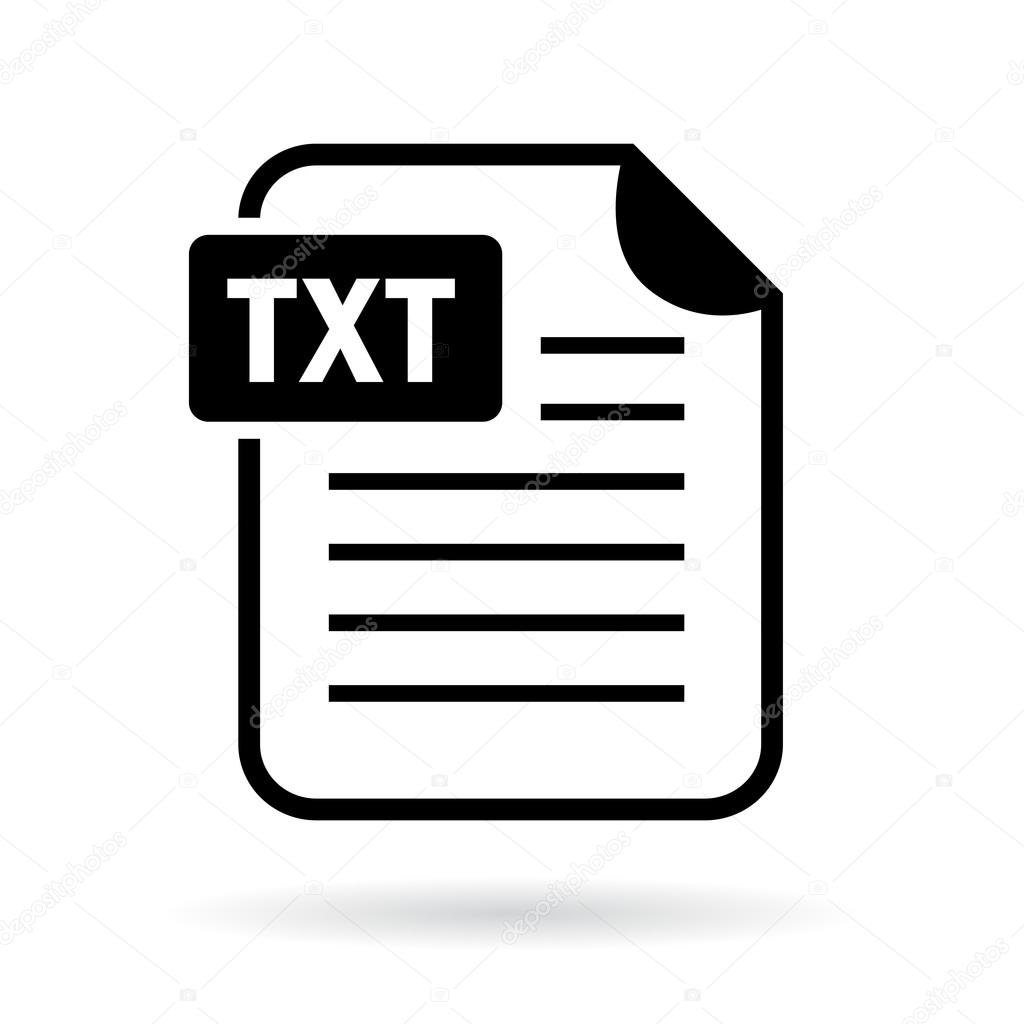 Text file icon vector illustration isolated on white background