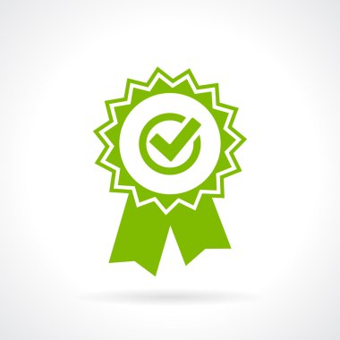 Quality green guarantee certificate clipart