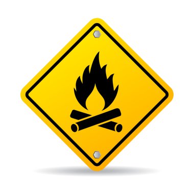 yangın uyarı işareti