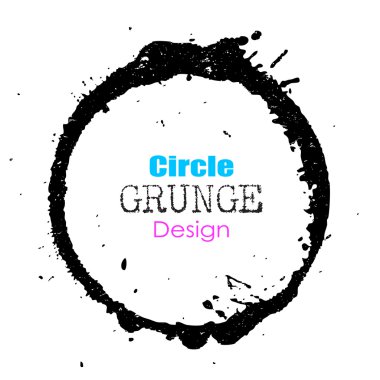 Grunge daire tasarım öğesi