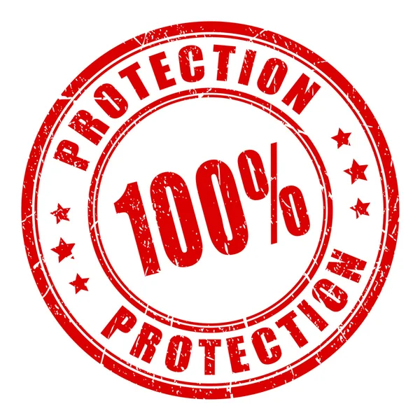 100 ochrany razítko — Stockový vektor