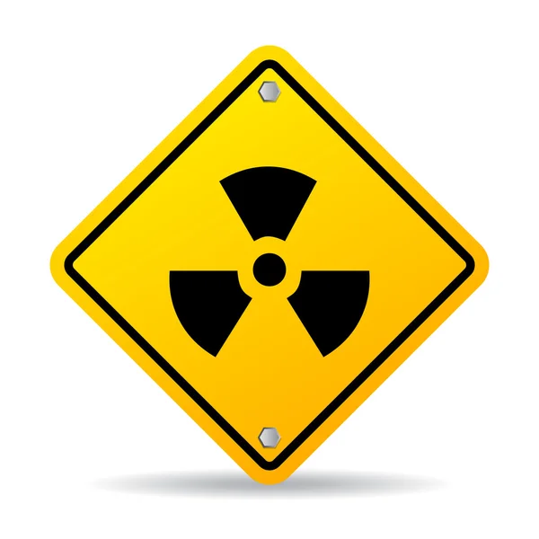 Sinal de perigo radioactivo —  Vetores de Stock