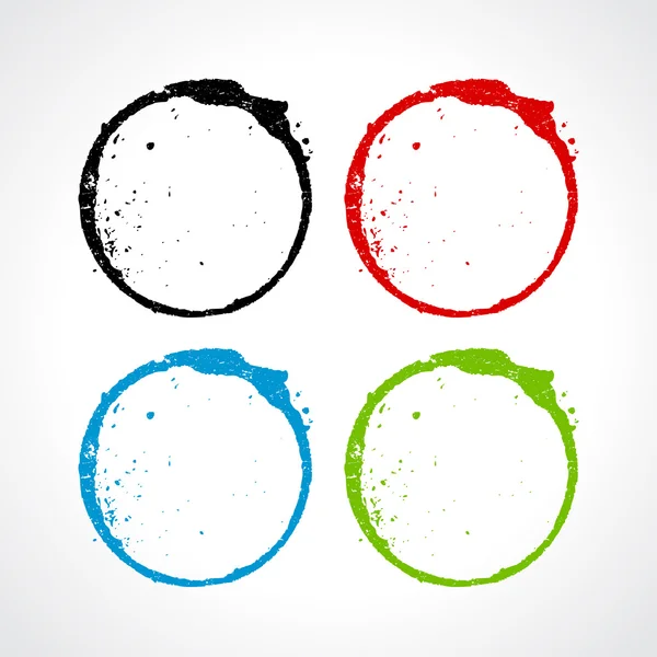 Abstract color grunge circle — Stock Vector