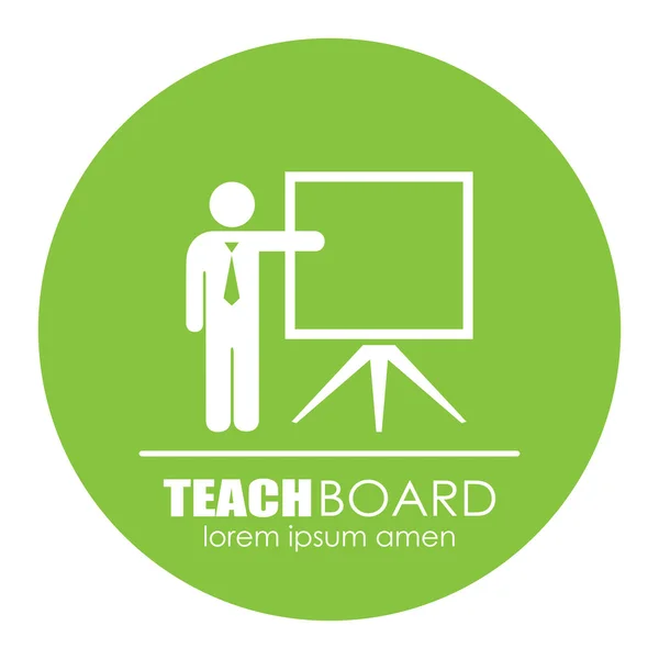 Teacher presentation icon — Stock Vector