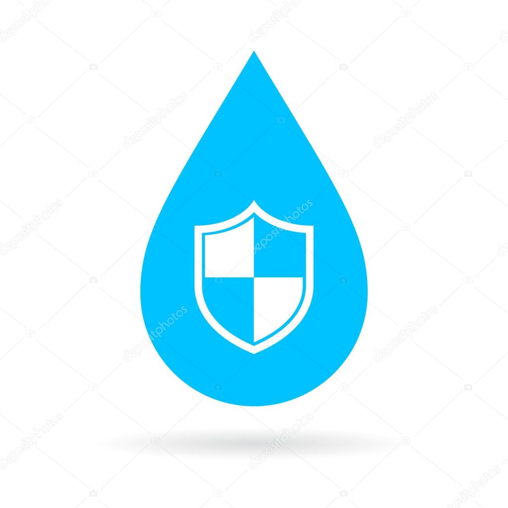 Waterproof vector icon vector illustration isolated on white background