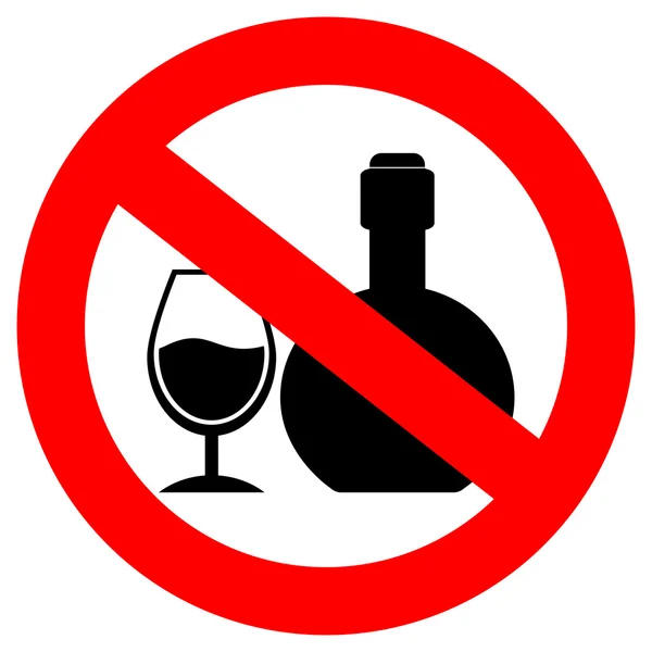 No alcohol sign — Stock Vector