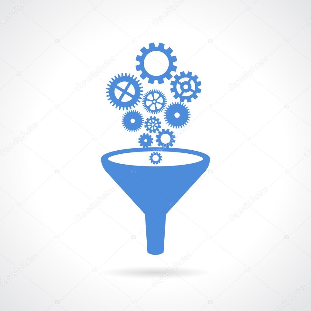 Abstract technical icon isolated on white background
