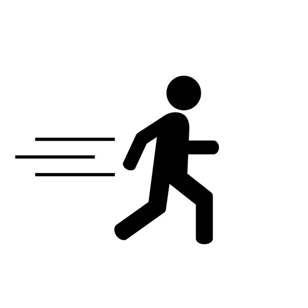 Running man pictogram — Stock Vector