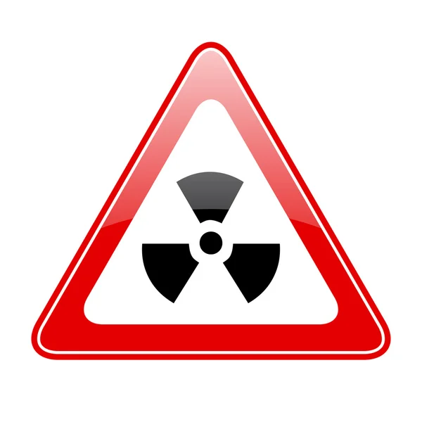 Panneau d'avertissement de rayonnement — Image vectorielle