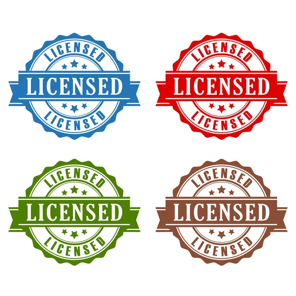 Licensed rubber ink stamp — Stock Vector