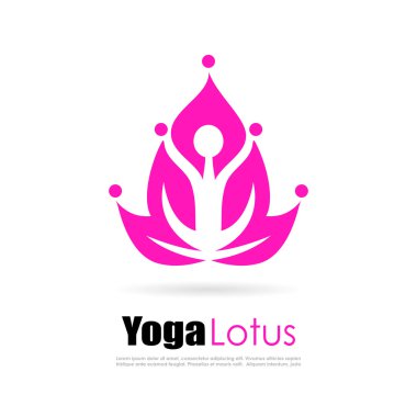Yoga lotus soyut logosu