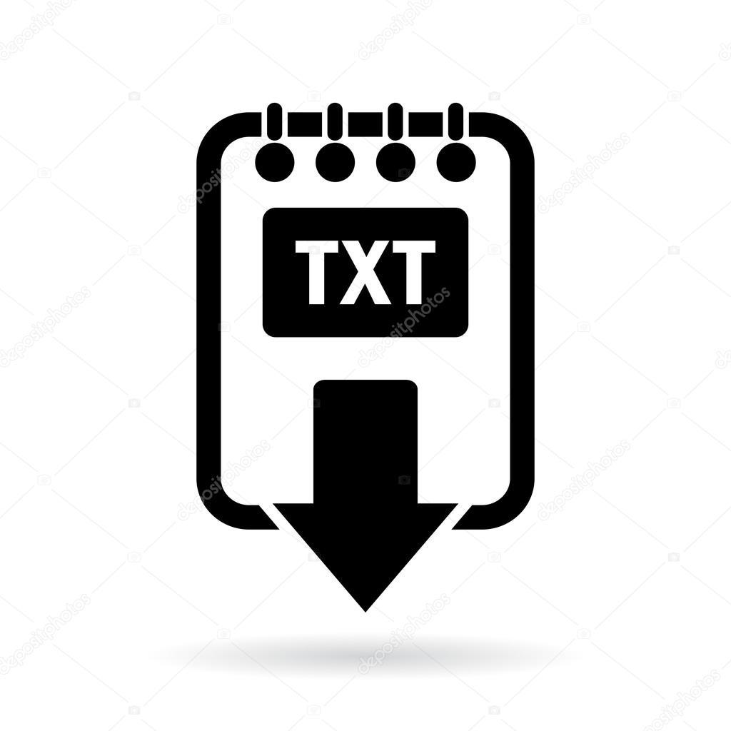 Download text file icon vector illustration isolated on white background