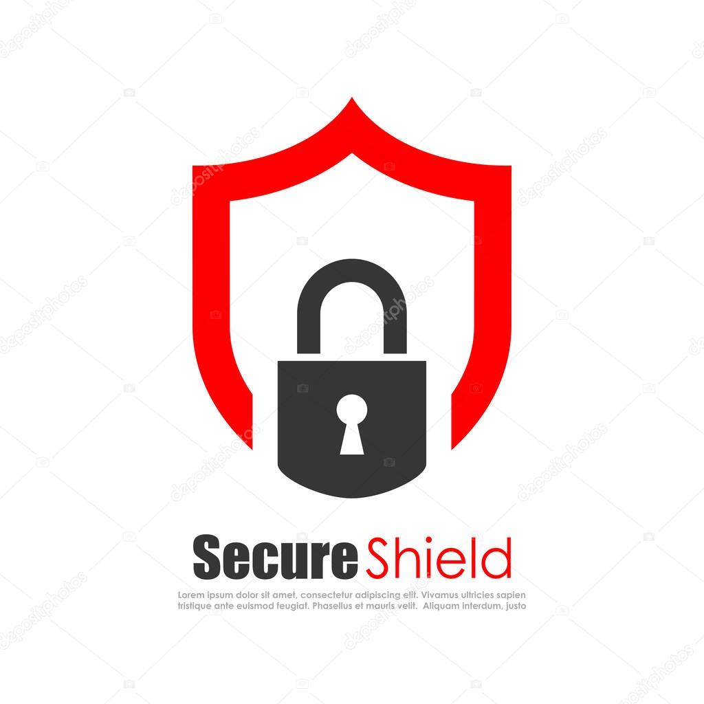 Secure shield protection abstract logo