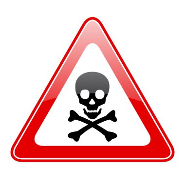 Üçgen kafatası tehlike işareti