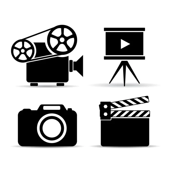 Videoapparaat pictogrammen — Stockvector