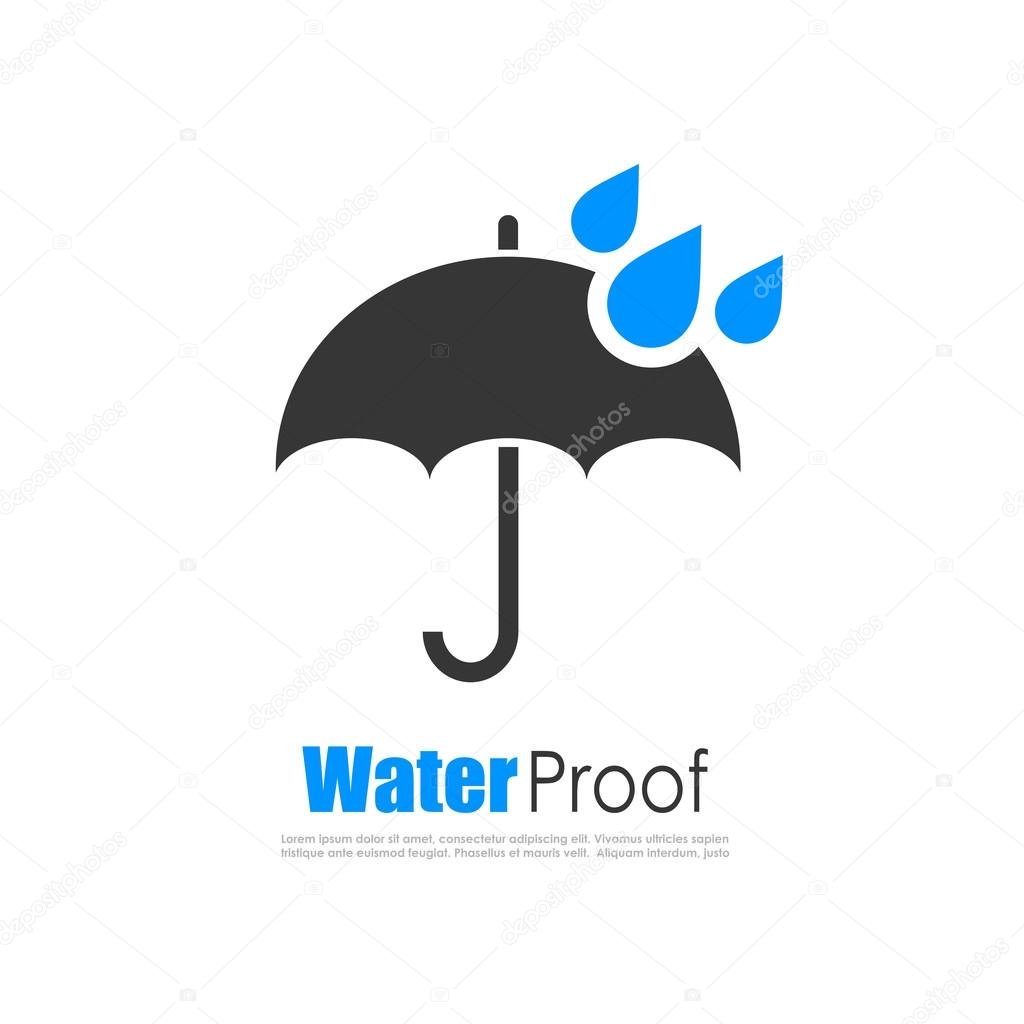 Water proof abstract logo vector illustration isolated on white background