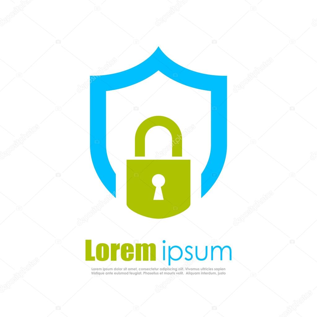 Abstract security logo vector illustration isolated on white background