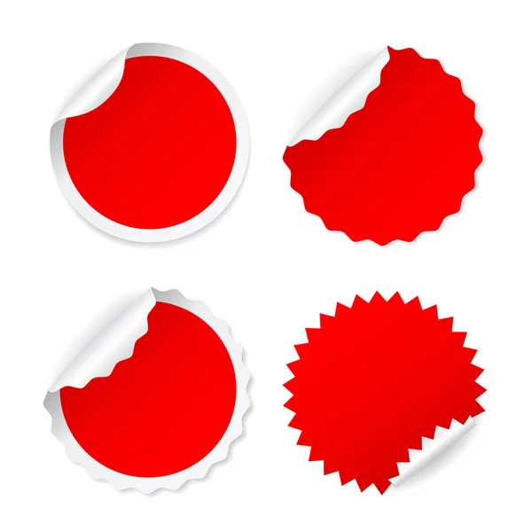 Red Sticker Collection — Stock Vector