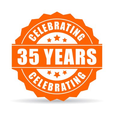 35 years celebrating vector icon clipart