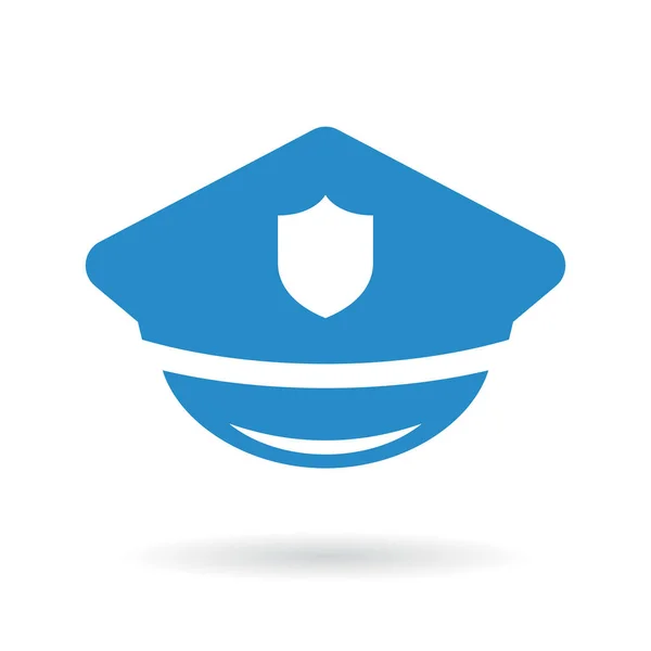 Politie Cap Vector Icoon — Stockvector