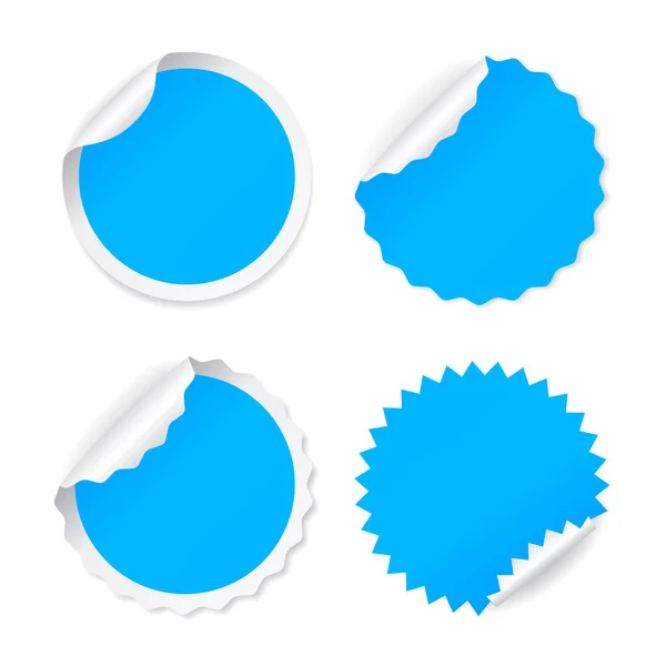 Blue Vector Sticker Set — Stock Vector