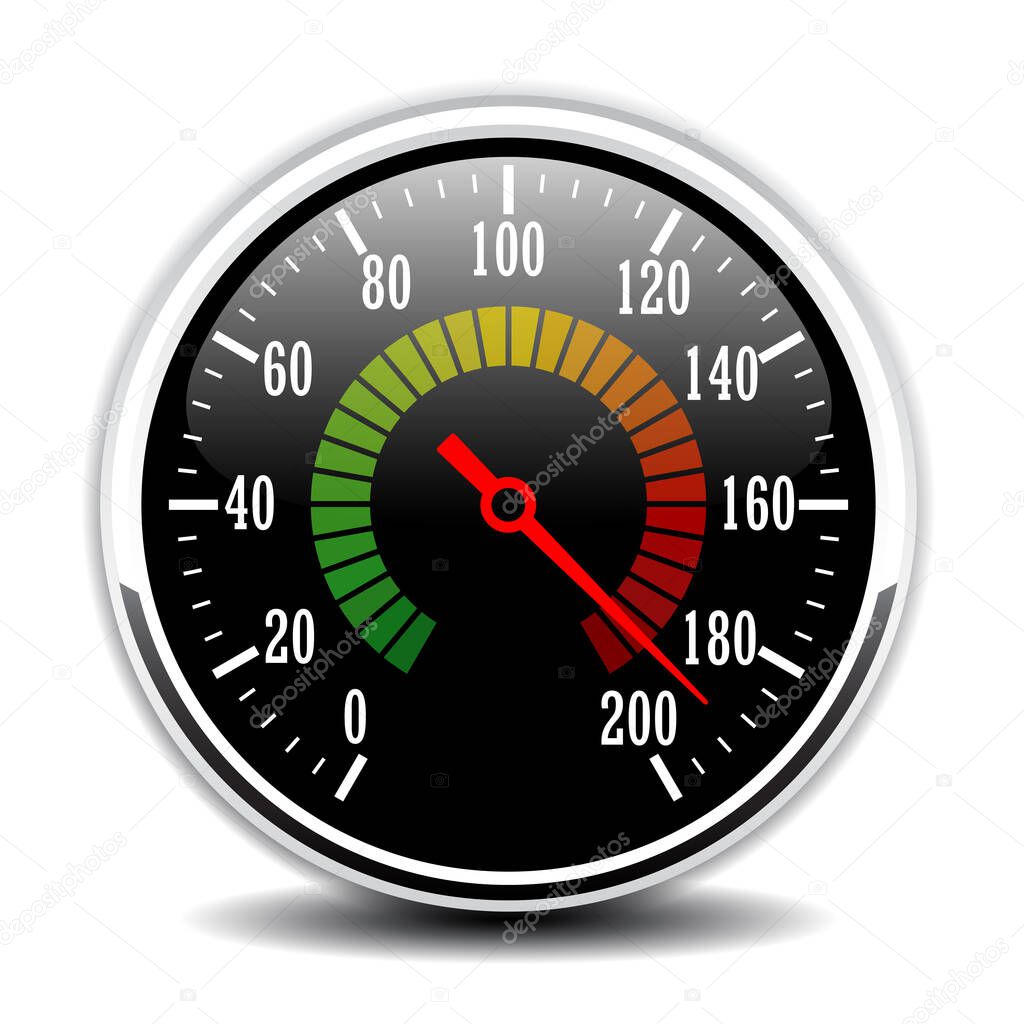 Car speedometer design vector illustration
