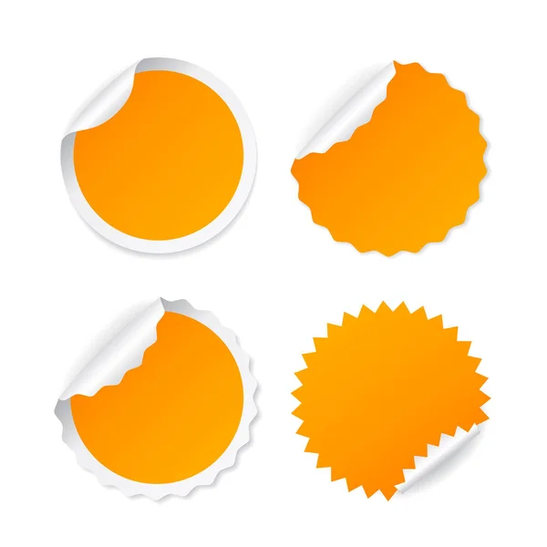 Orange Vector Sticker Set — Stock Vector