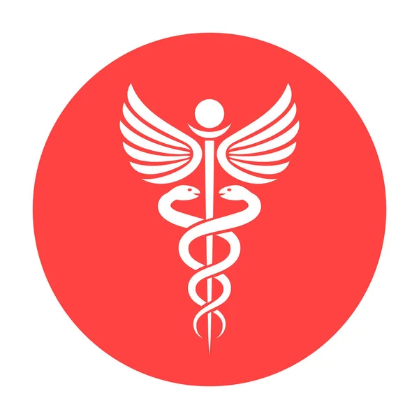 Symbole Vecteur Médecine Ronde Rouge — Image vectorielle