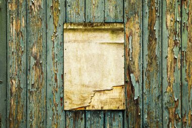 Eski ahşap uyarı tahtası, metnini ekle