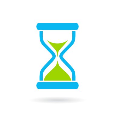 Mavi kum saati vektör simgesi