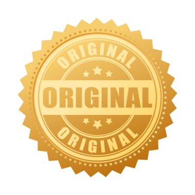 Original gold seal icon clipart