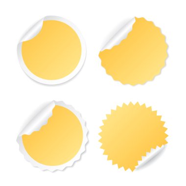 Kıvrımlı köşeli sarı not kağıdı