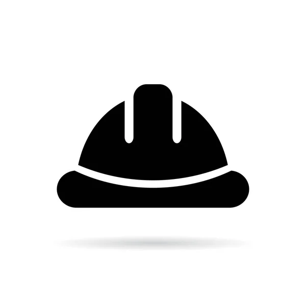 Hard Hat Silhouette Vector Icon — Stock Vector