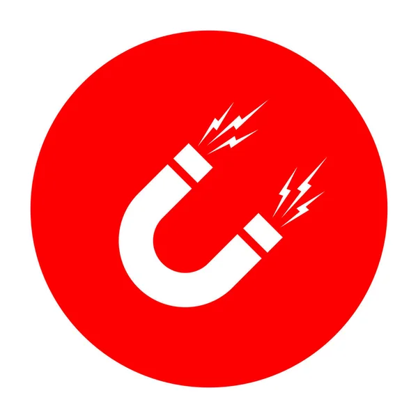 Magnetismus Vektor Rotes Symbol — Stockvektor