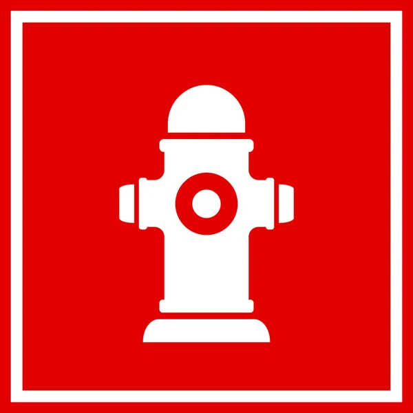 Znamení Vektoru Fireplug Square — Stockový vektor