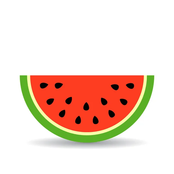 Wassermelone Stück Vektor Symbol — Stockvektor