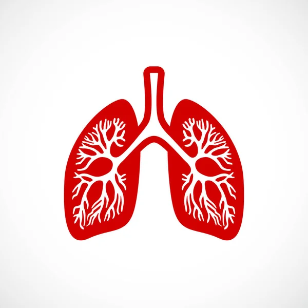 Pulmões Respiratórios Vetor Ícone —  Vetores de Stock