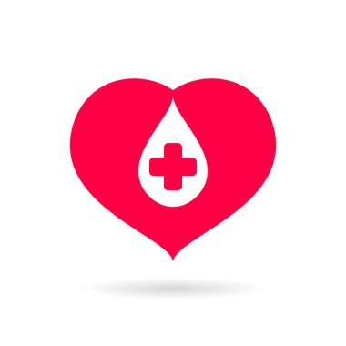 Kan bağışı vektörü logosu