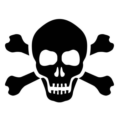 Kafatası ve kemikler ölümlü sembolü