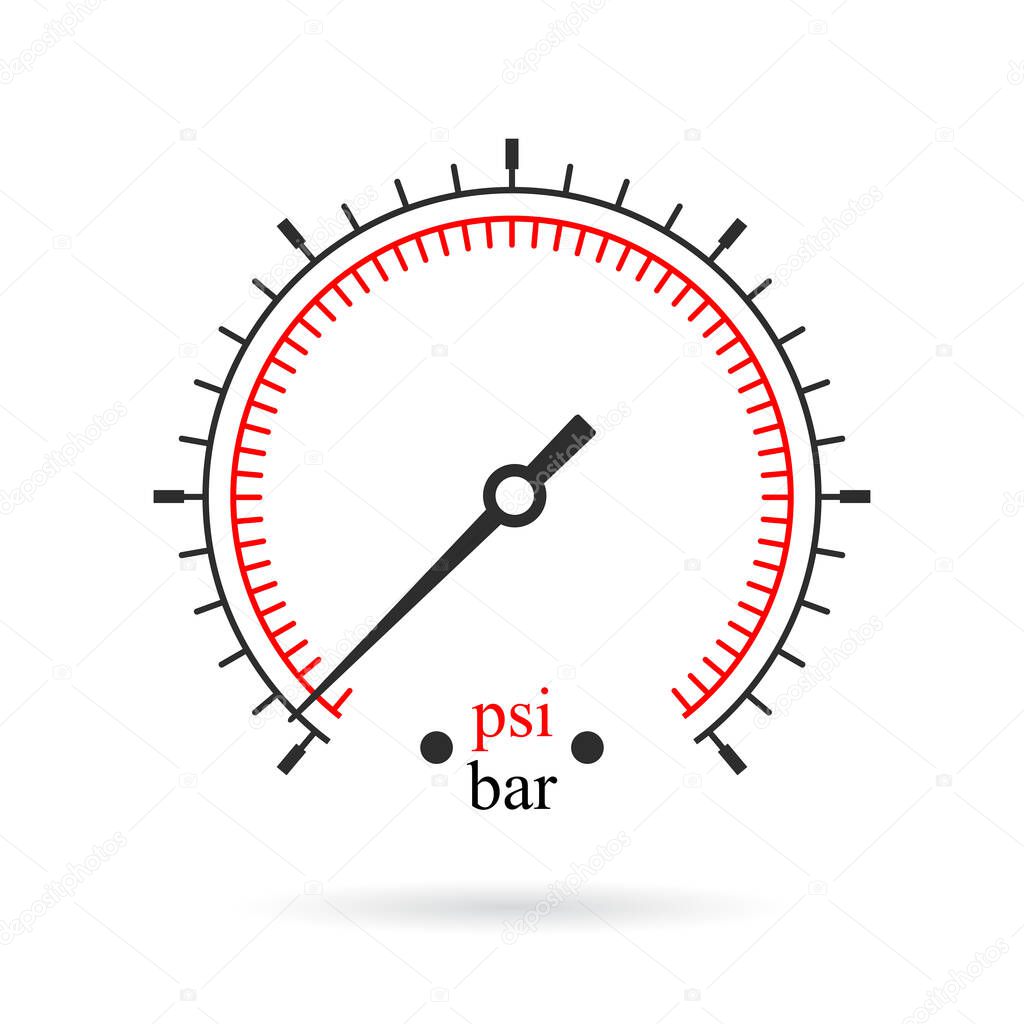 Scale of manometer vector illustration
