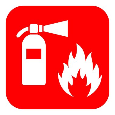 İtfaiye vektörü kırmızı simgesi