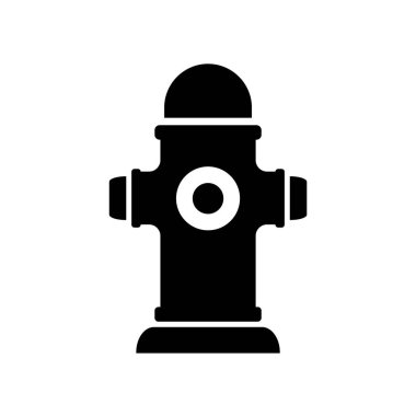 Yangın musluğu siyah vektör silueti