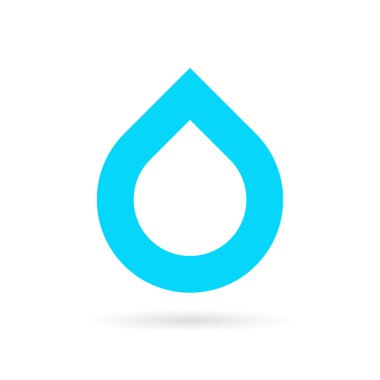 Su damlası minimalist logo