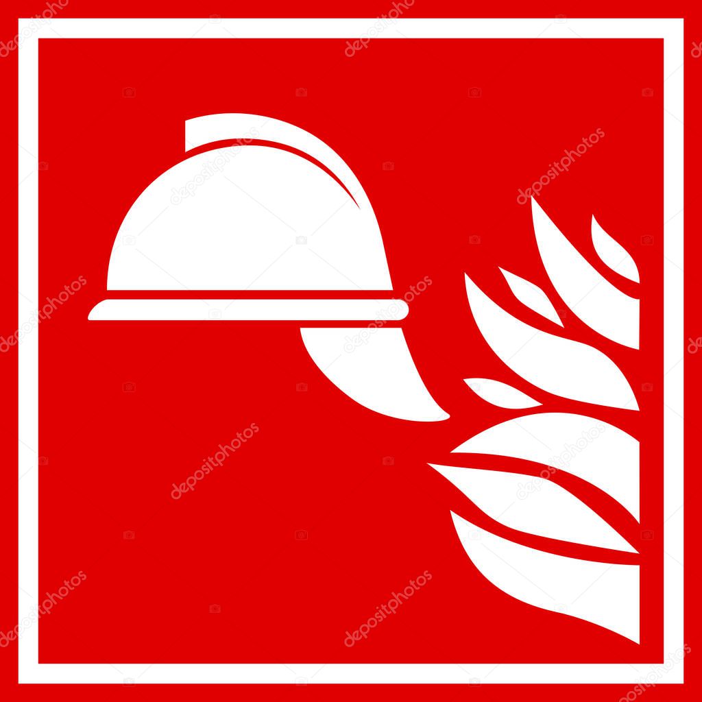 Firefighting retro vector emblem