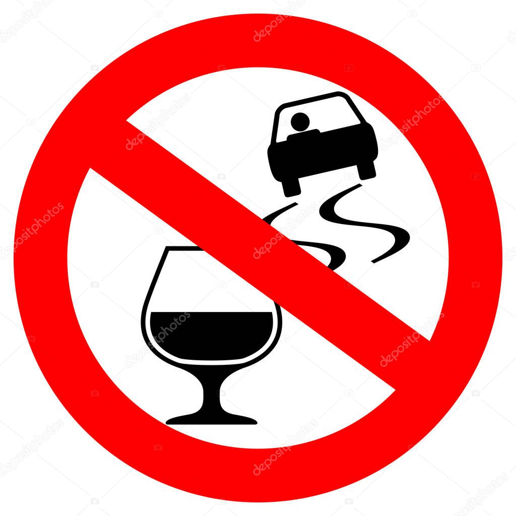 Don't drink and drive vector sign