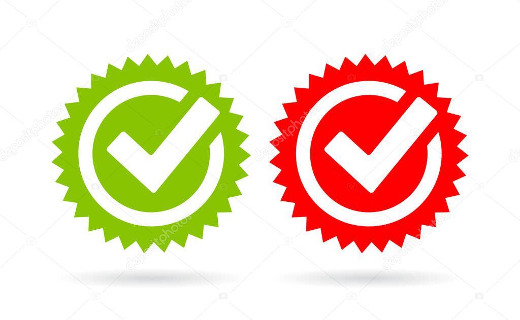 Acceptance tick vector icon