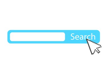 Arama çubuğu ve ok imleci simgesi simgesi