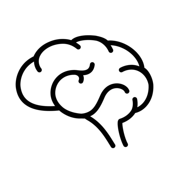 Brain Outline Vector Icon — Stock Vector