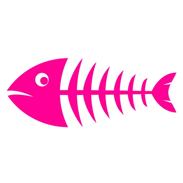 ไอคอนเวกเตอร กระด กปลาส ชมพ — ภาพเวกเตอร์สต็อก