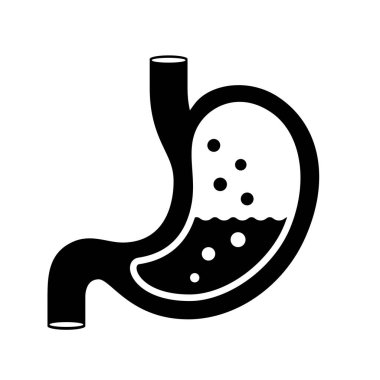 Gas in stomach vector sign clipart